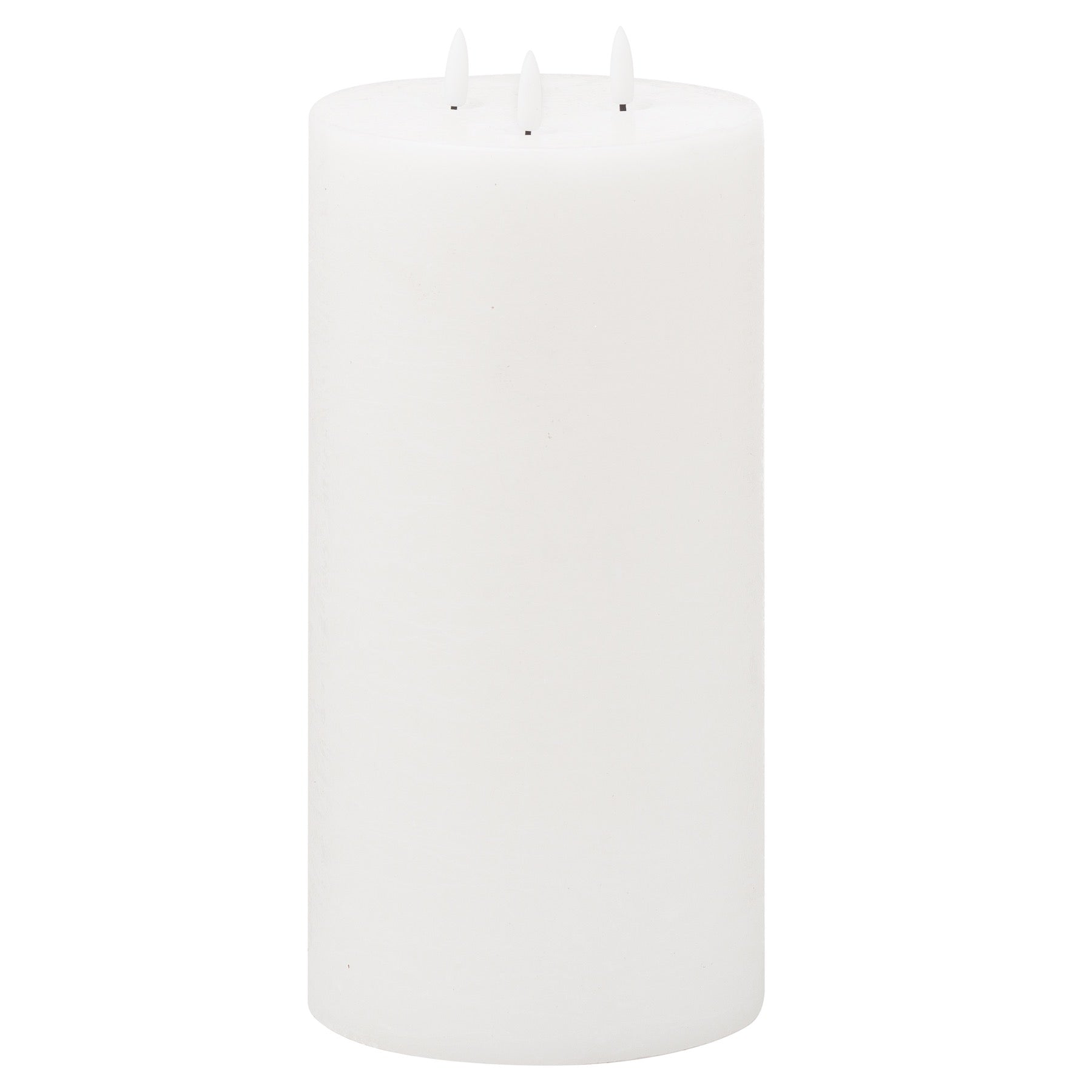 White LED 3 Wick Pillar Candle with Flickering Flame 30x15cm – Click Style