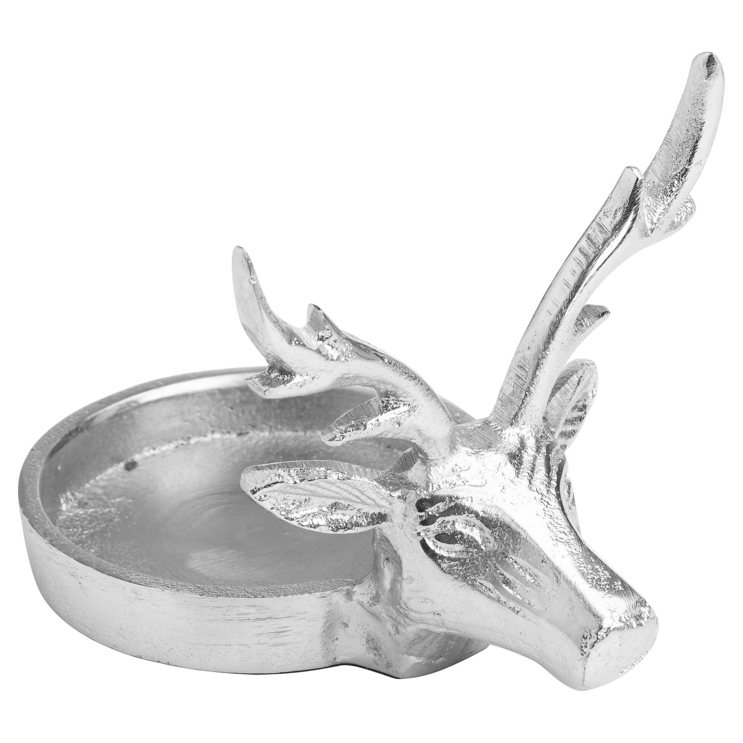 Silver Stag Head Pillar Candle Holder – Click Style