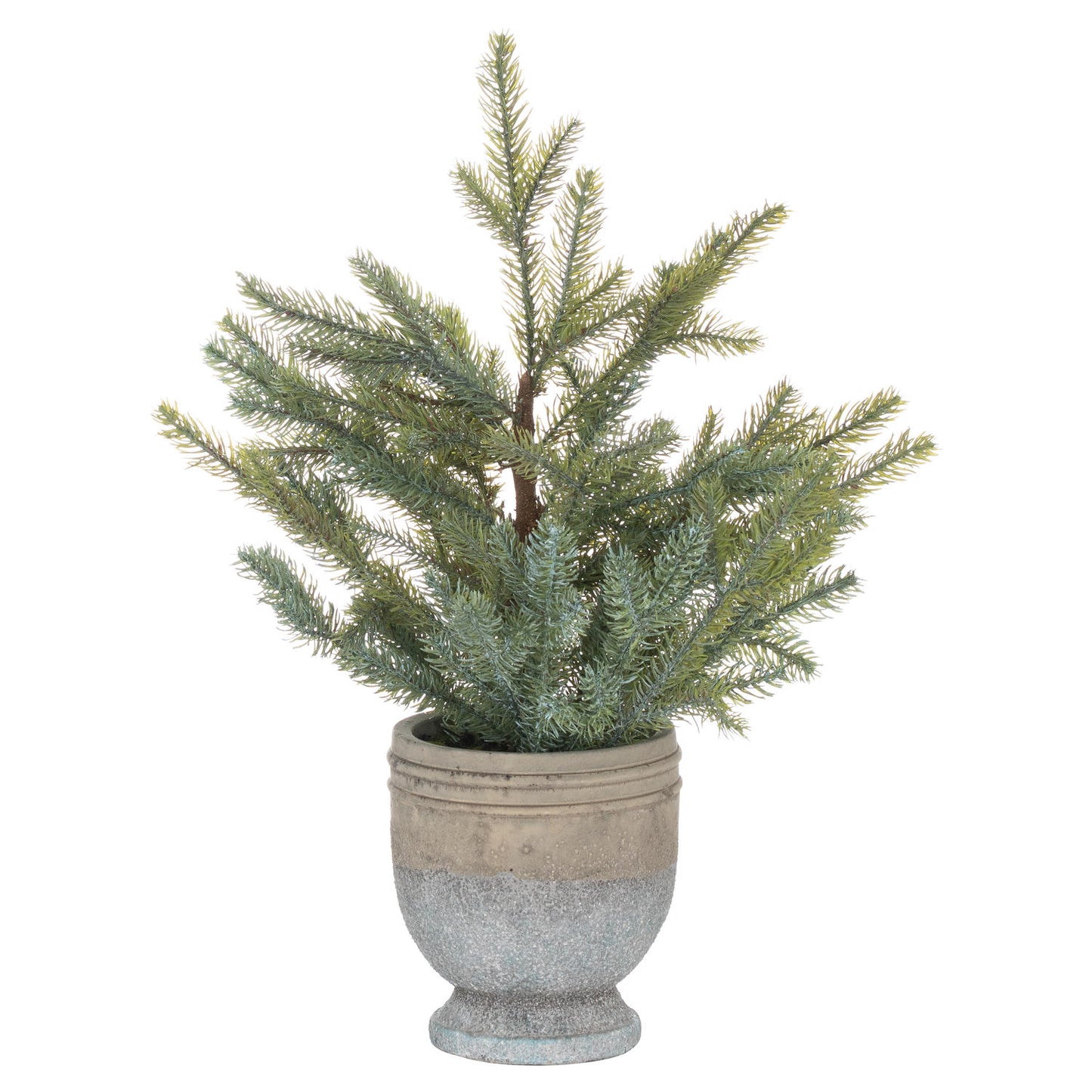 Garda Pine Faux Christmas Tree in Stone Pot 48cm