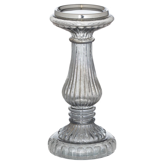 Smoked Glass Medium Candle Pillar 25cm