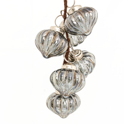 Smoked Glass Teardrop Bauble Cluster