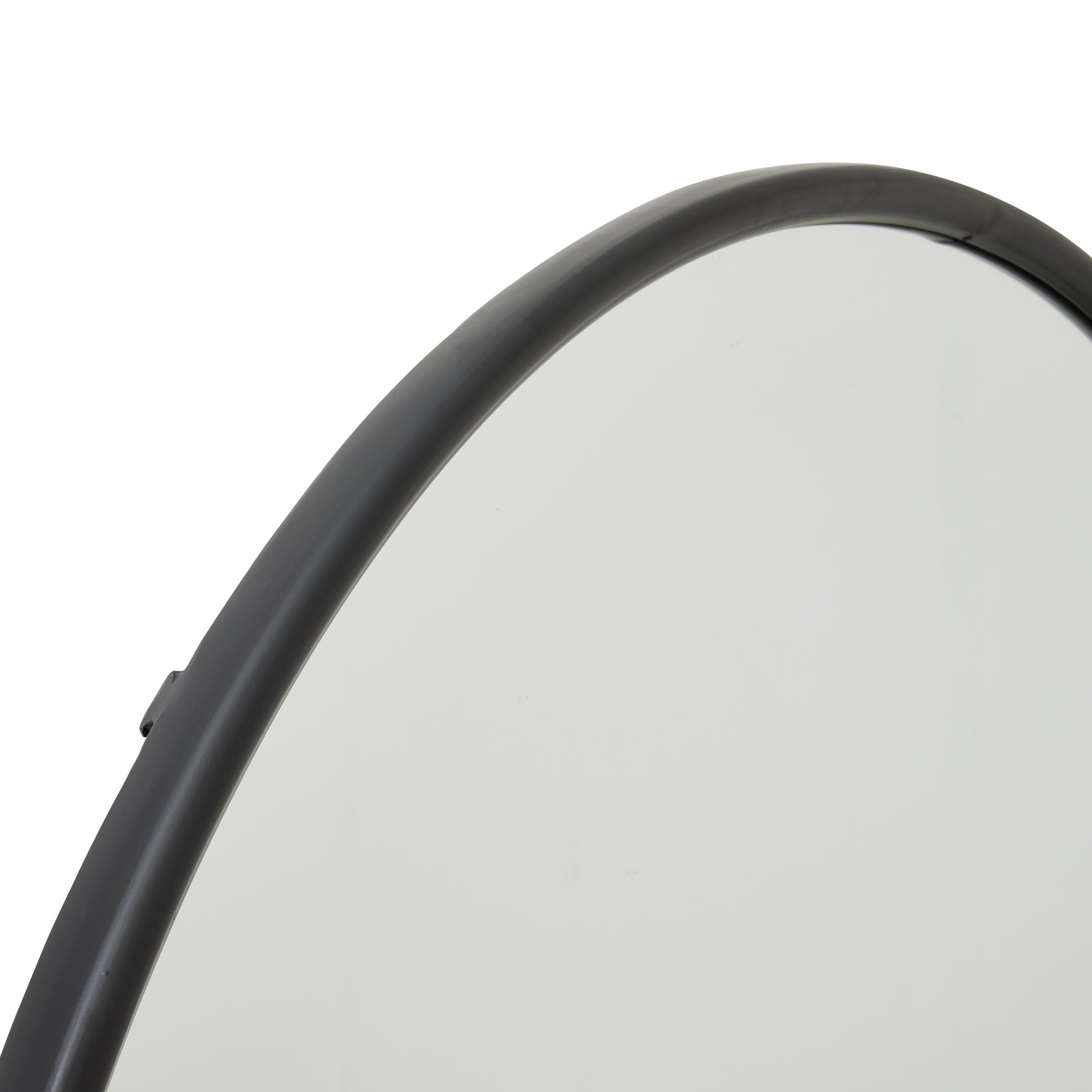 Large Round Matt Black Wall Mirror 120x2.5cm – Click Style