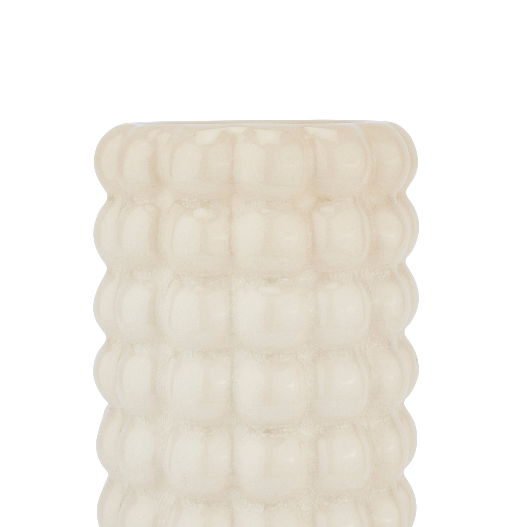 Cream Ceramic Bubble Vase 32x12cm – Click Style