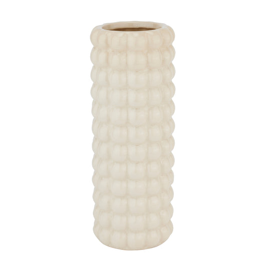 Cream Ceramic Bubble Vase 32x12cm – Click Style