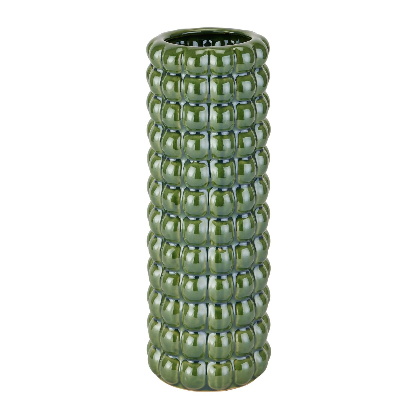Olive Green Ceramic Bubble Vase 32x12cm – Click Style