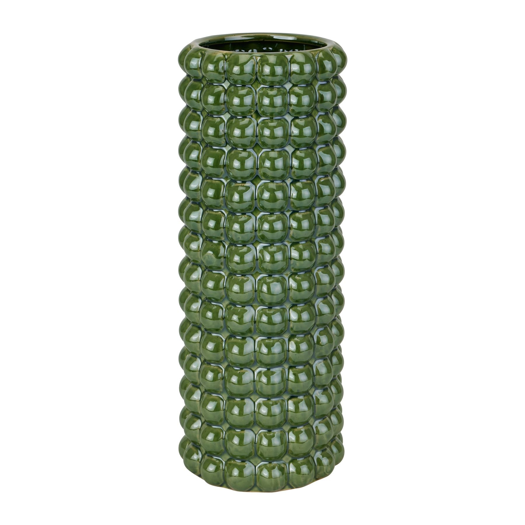 Large Olive Green Ceramic Bubble Vase 47.5x18cm – Click Style
