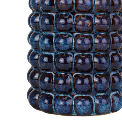 Large Dark Blue Ceramic Bubble Vase 47.5x18cm – Click Style