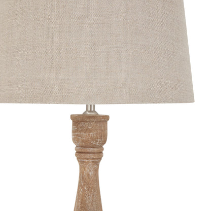 Ellwood Natural Wash Candlestick Table Lamp