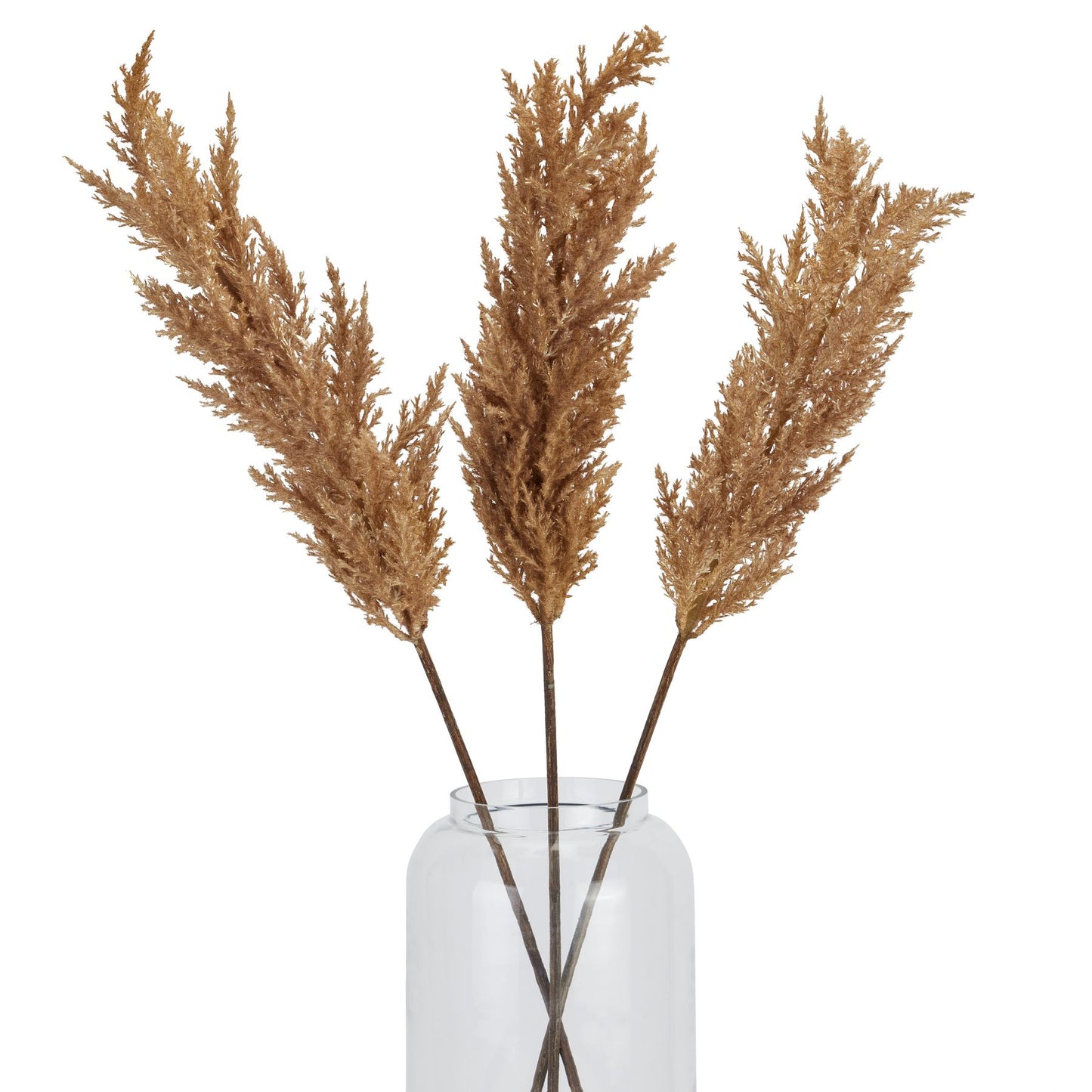 Deep Beige Faux Dried Pampas Grass Stem 68cm