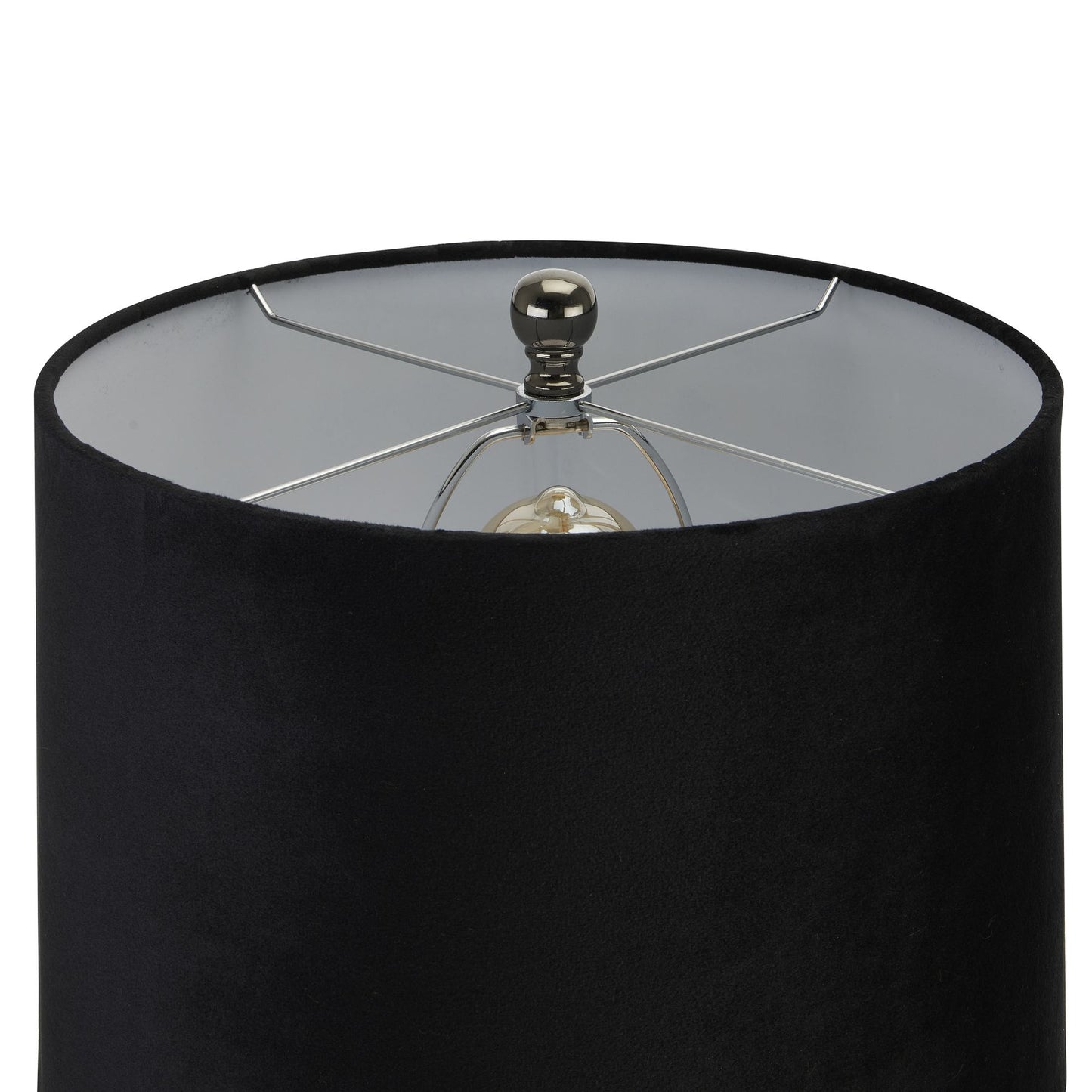 Black & Grey Tortoiseshell Column Table Lamp