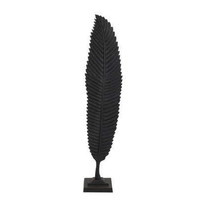 Matt Black Leaf Floor-standing Ornament 120cm Click Style