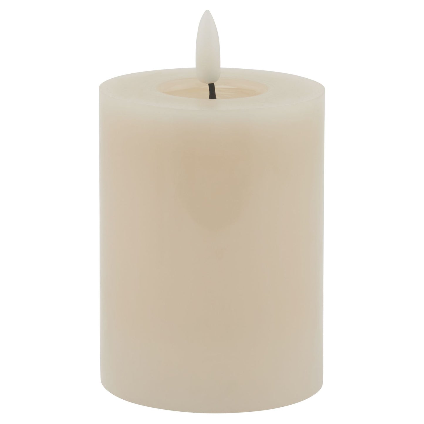 Beige LED Pillar Candle with Flickering Flame 10x8cm – Click Style