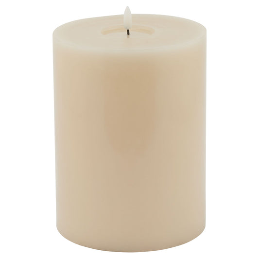 Beige LED Pillar Candle with Flickering Flame 20x15cm – Click Style