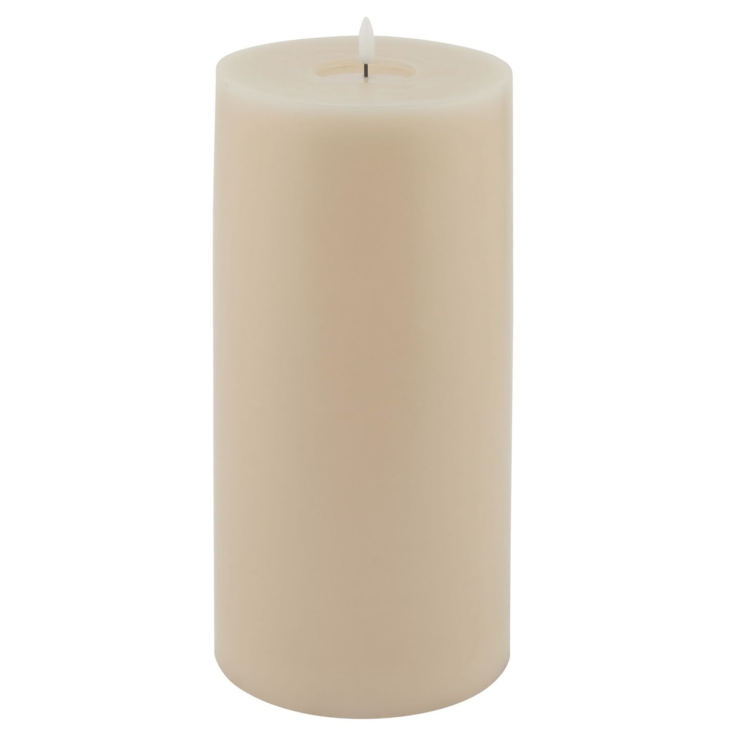 Beige LED Pillar Candle with Flickering Flame 30x15cm – Click Style