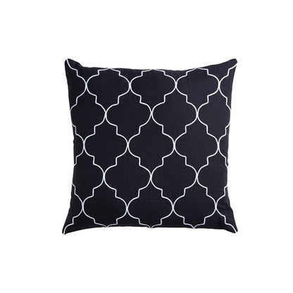 Black & White Lattice Cushion