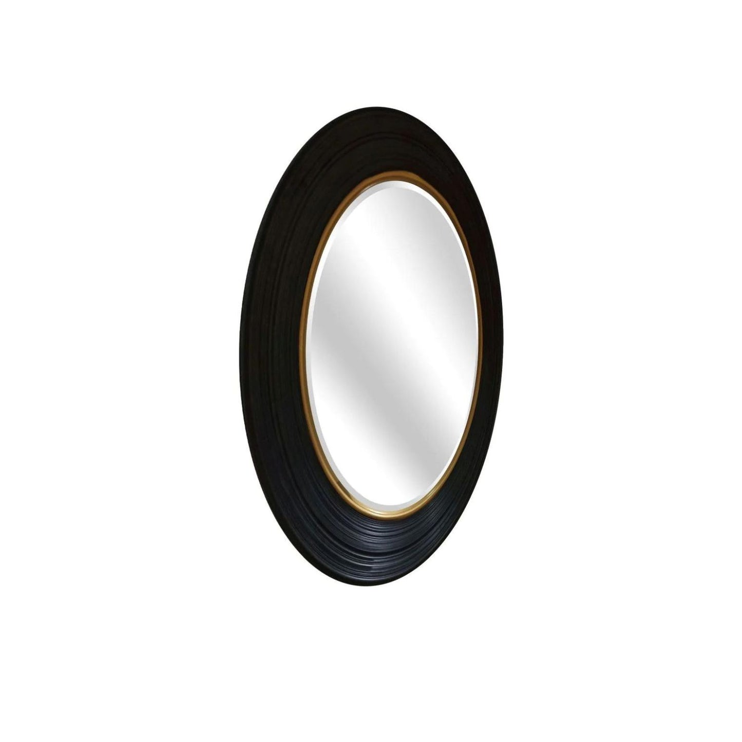 Black circular mirror