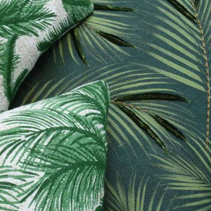 Green Cushion 50x50 palm and tropical design