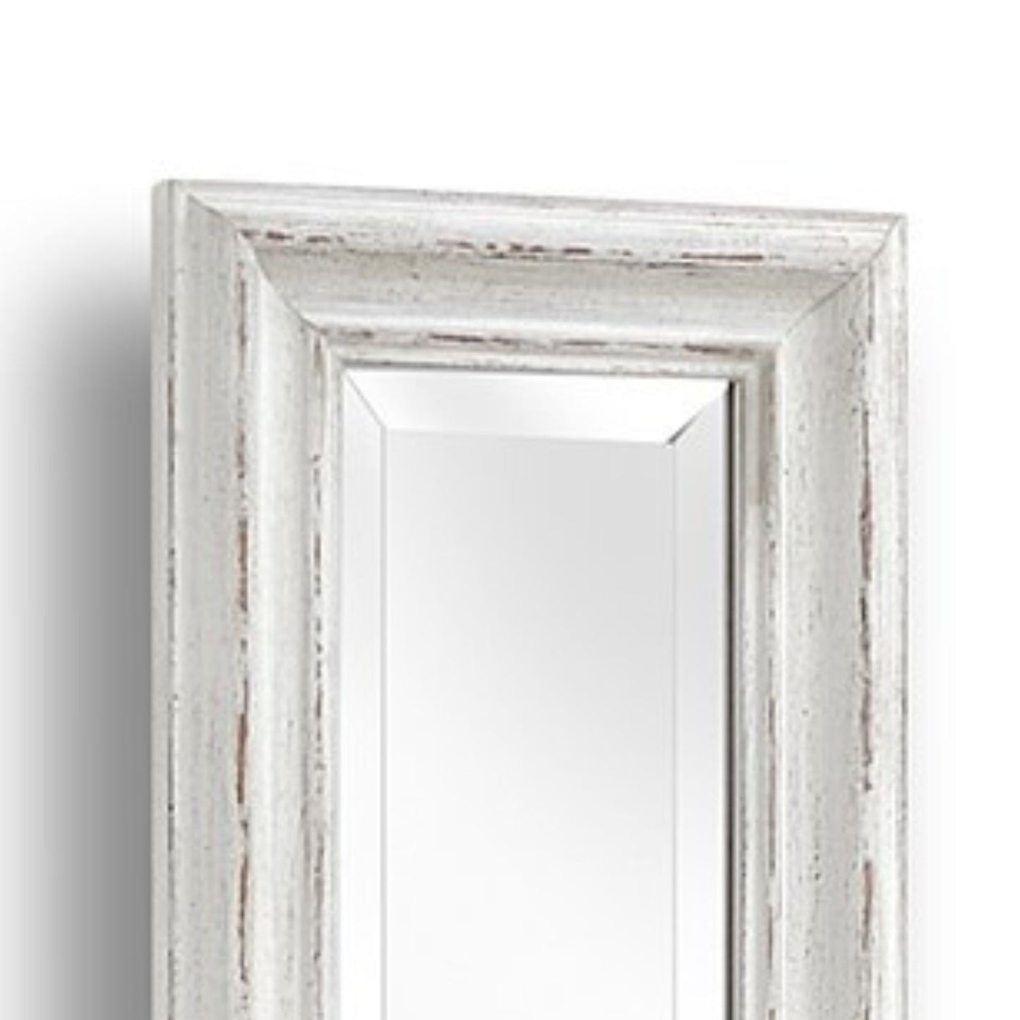 Antique White Narrow Wall Mirror