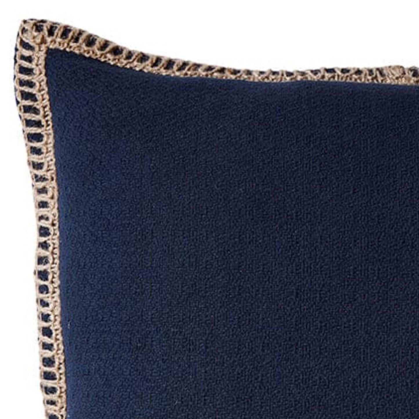 Navy cushion in Jute 50x50