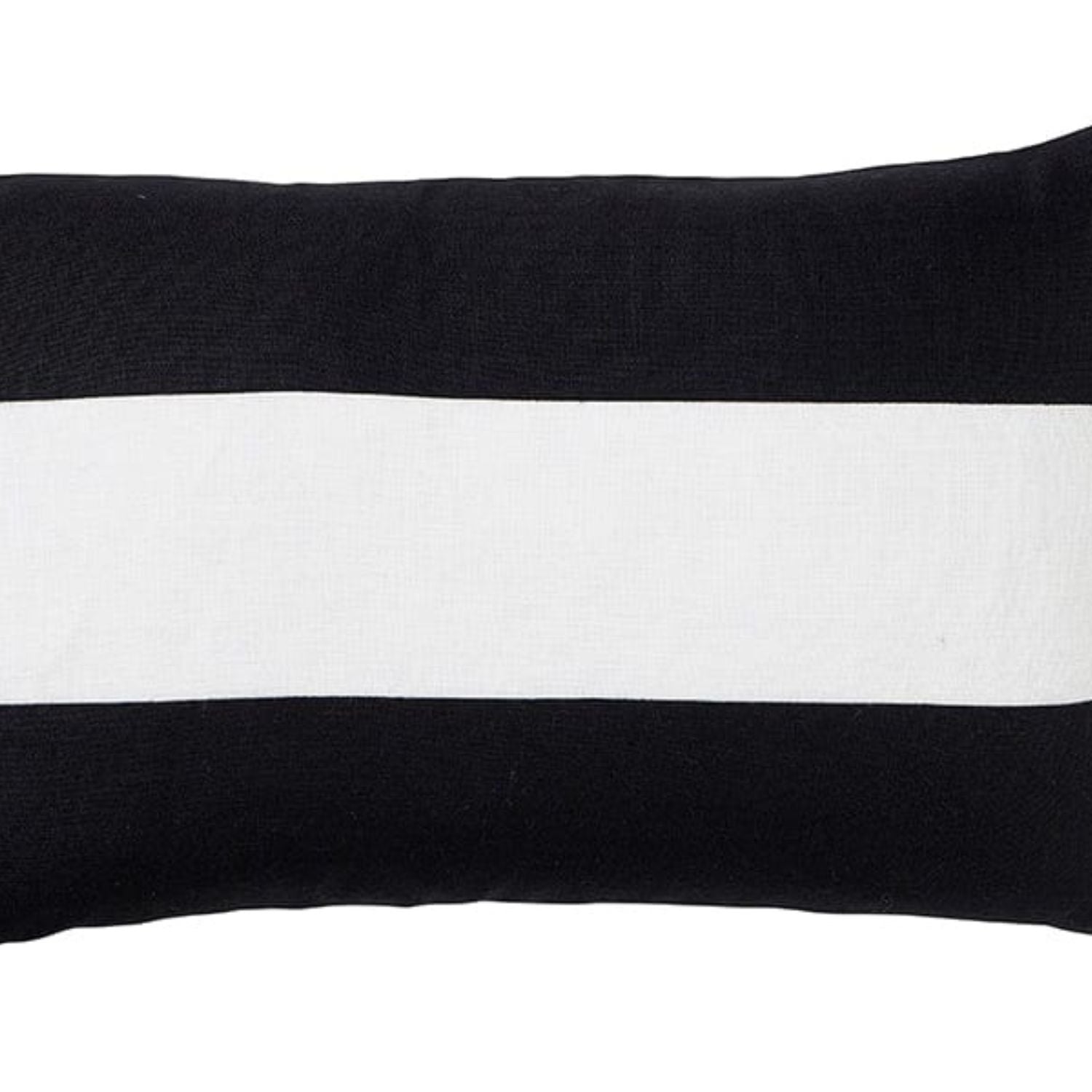 Black & White Striped Linen Cushion 30x50