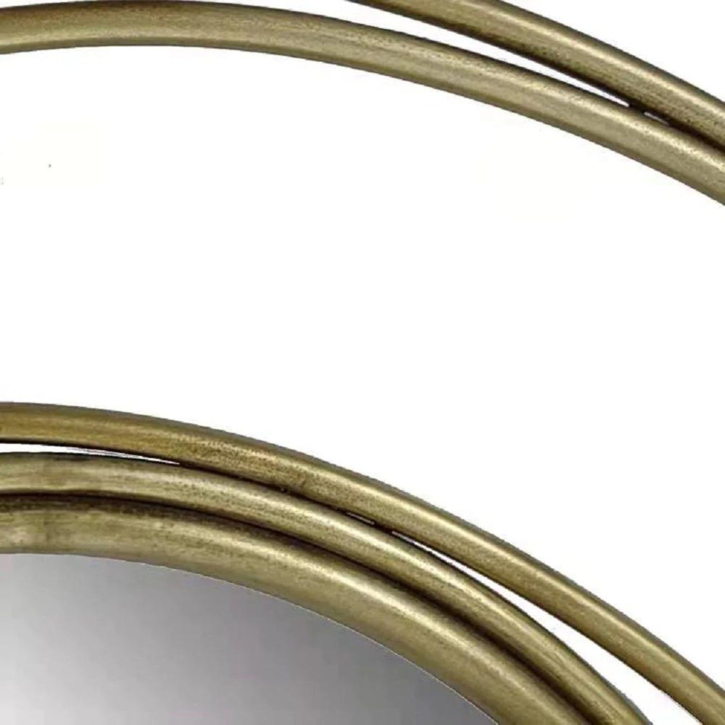 Circular Soft Gold Mirror, Contemporary Design
