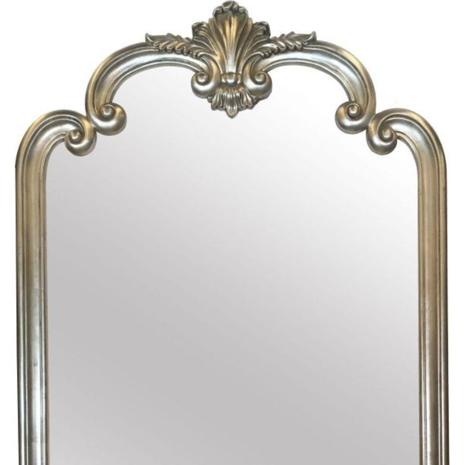 Silver Ornate Leaner Mirror