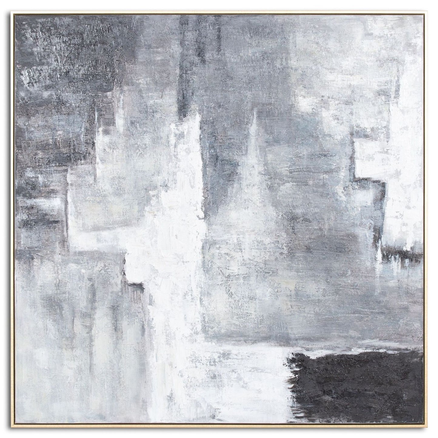 Large abstract canvas in black and white