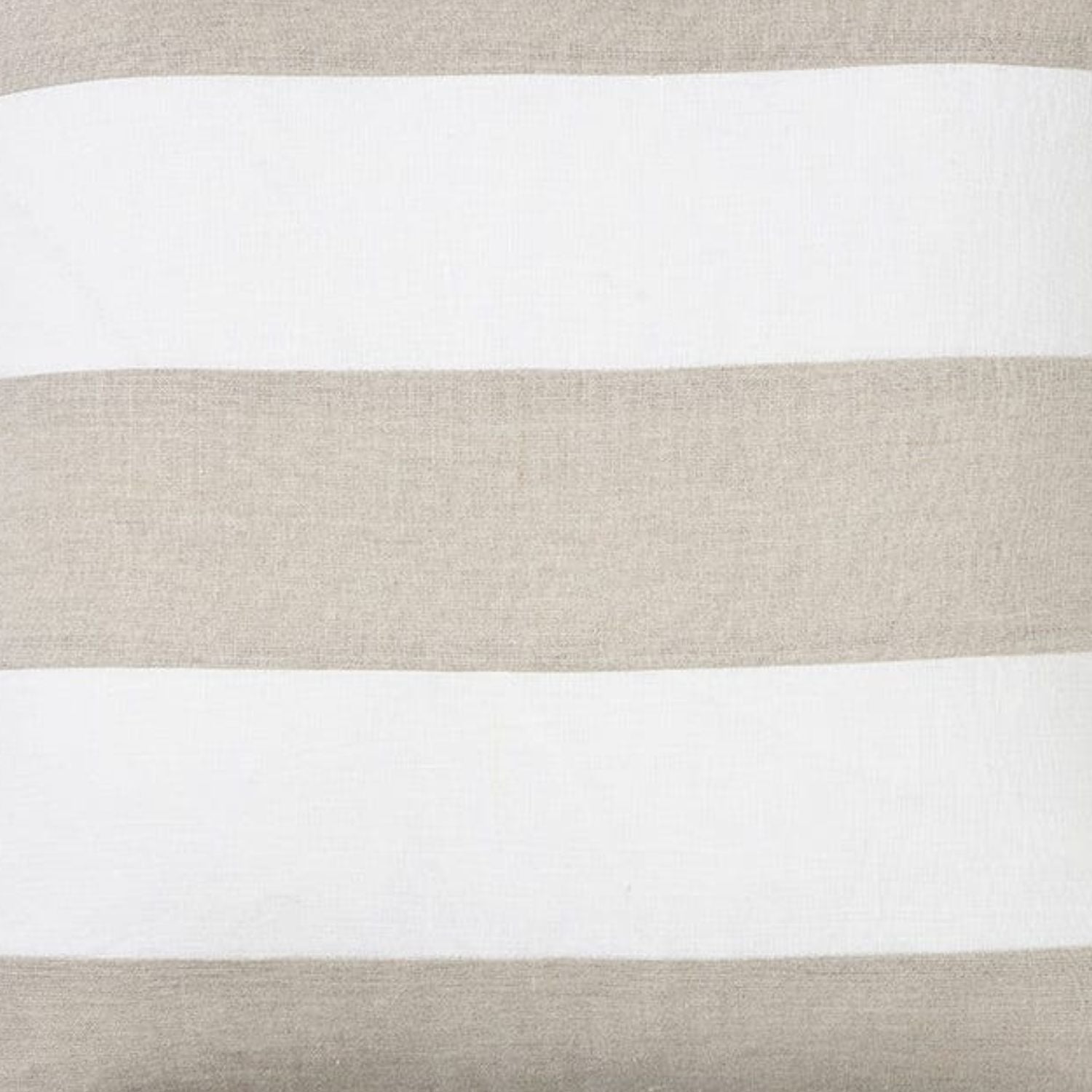 Sand & White Striped Linen Cushion 50x50