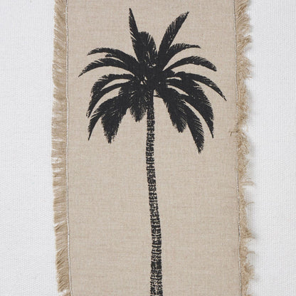 white, black and sand cushion 50x50 Palm and coastal design