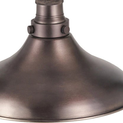 Antique Bronze Café-Style Metal Adjustable Pendant Light With Vintage Flared Dome Shade – Industrial Hanging Ceiling Pendant 122x30x30cm | Click Style