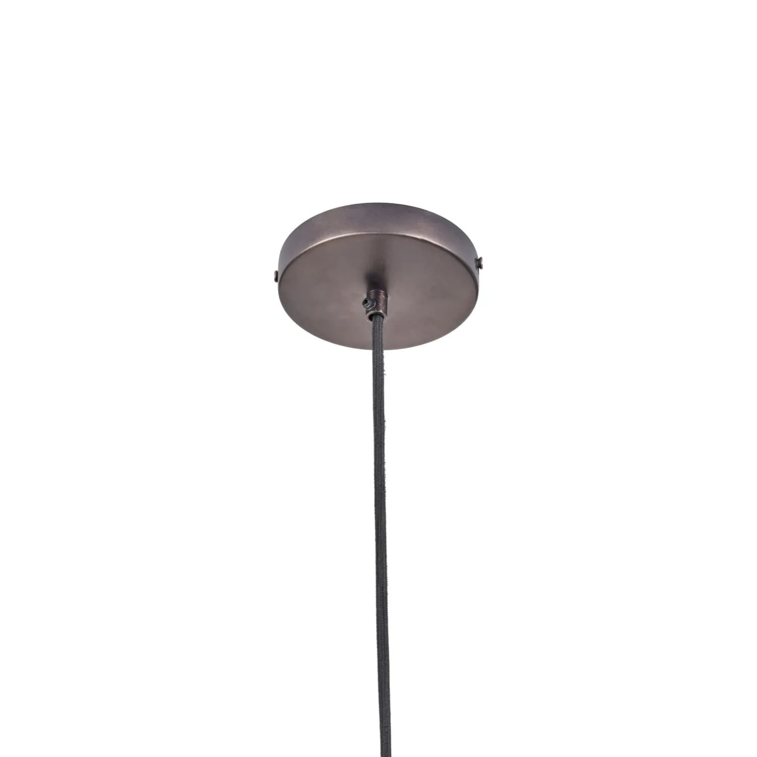 Antique Bronze Domed Metal Industrial Pendant Light With Black Fabric Cable Adjustable Dimmable Ceiling Light 129x45x45cm | Click Style