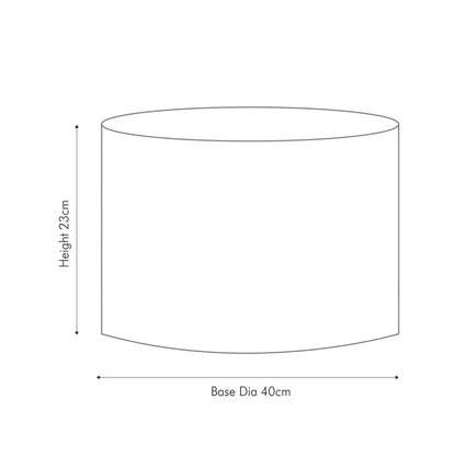 Apricot Peach Raffia Drum Lampshade with Wrapped Textured Finish – Light Shade for Ceiling Table & Floor Lamps Dimensions 40cm/16in - Click Style