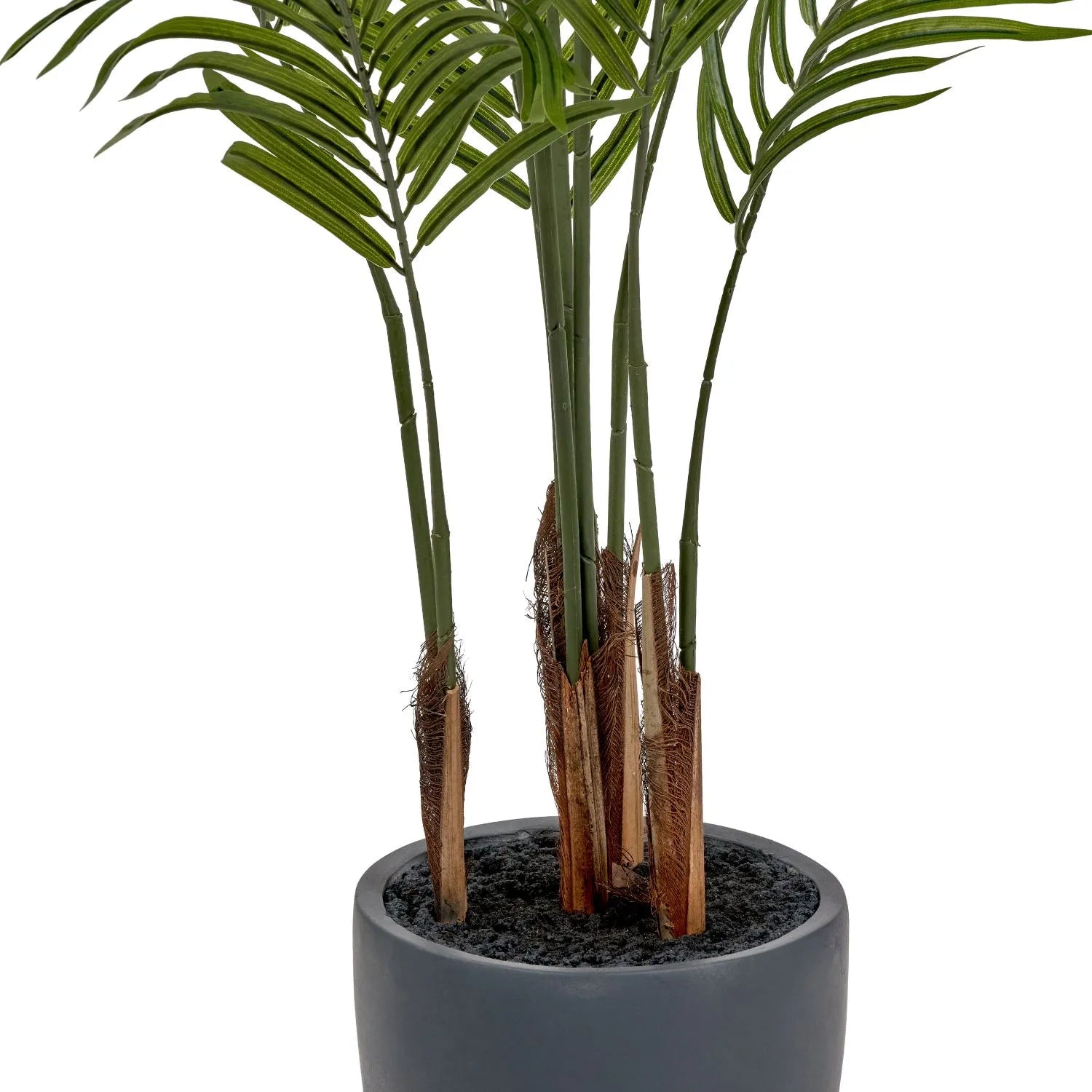 Artificial Areca Palm Plant with Dark Grey Pot – Tall Realistic Floor-Standing Faux Palm for Indoor Decor 120x80x80cm - Click Style