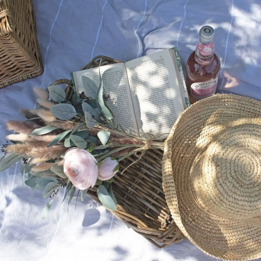 Artificial Baby Pink Ranunculus Stem with Open Bloom & Bud – Realistic Faux Persian Buttercup Flower 58cm - Click Style