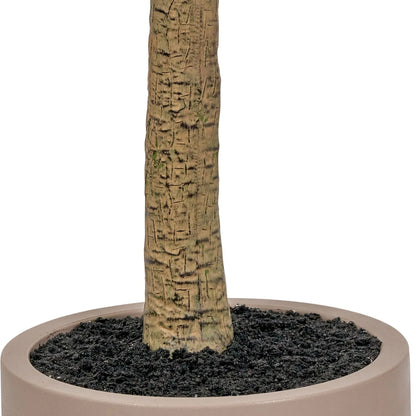 Artificial Tall Olive Tree in Taupe Pot with Black Olives – Realistic Faux Potted Indoor Plant Greenery Decor 210x120x120cm - Click Style