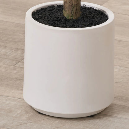 Artificial Tall Olive Tree in White Pot with Black Olives – Realistic Faux Potted Indoor Plant Greenery Decor 150x90x90cm - Click Style