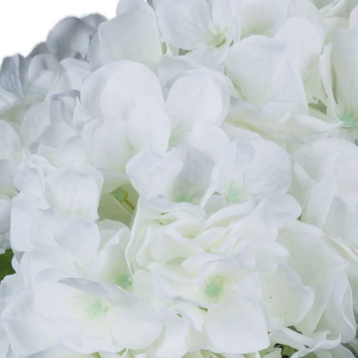 Artificial White Schneeball Hydrangea with Long Stem & Compact Bloom – Realistic Faux Hydrangea Flower with Green Foliage 71cm – Layered White Hydrangea Petal Detail | Click Style