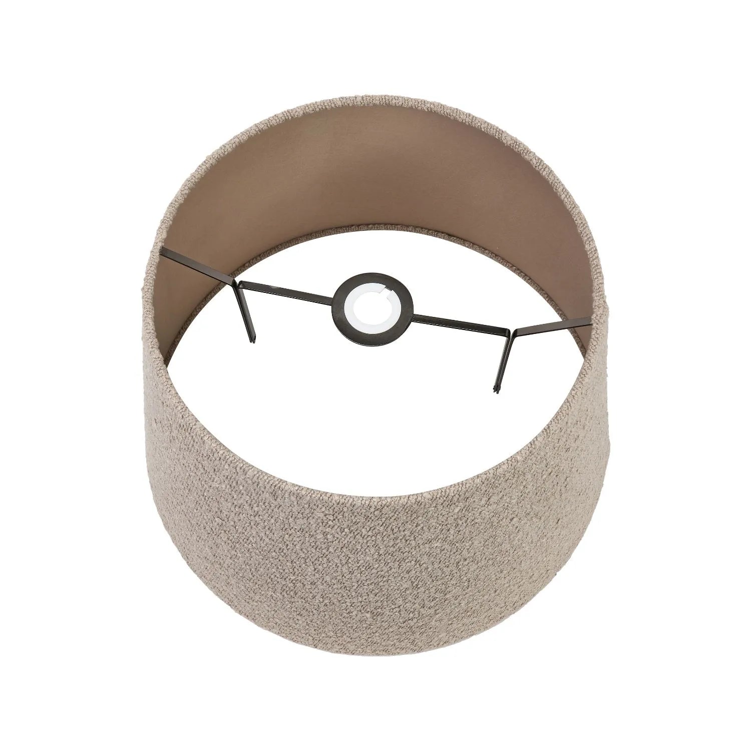 Beige Taupe Bouclé Tapered Lampshade with Teddy Textured Fabric – Cone-Shaped Light Shade for Ceiling Table & Floor Lamps 50cm/20in - Click Style