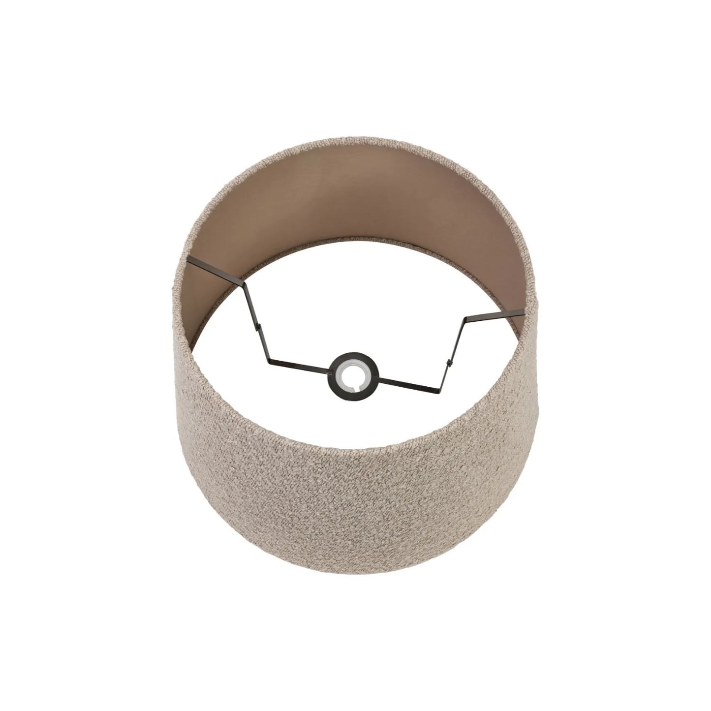 Beige Taupe Bouclé Tapered Lampshade with Teddy Textured Fabric – Cone-Shaped Light Shade for Ceiling Table & Floor Lamps 50cm/20in - Click Style