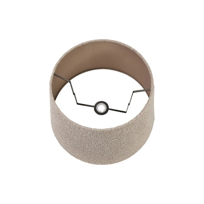 Beige Taupe Bouclé Tapered Lampshade with Teddy Textured Fabric – Cone-Shaped Light Shade for Ceiling Table & Floor Lamps 50cm/20in - Click Style