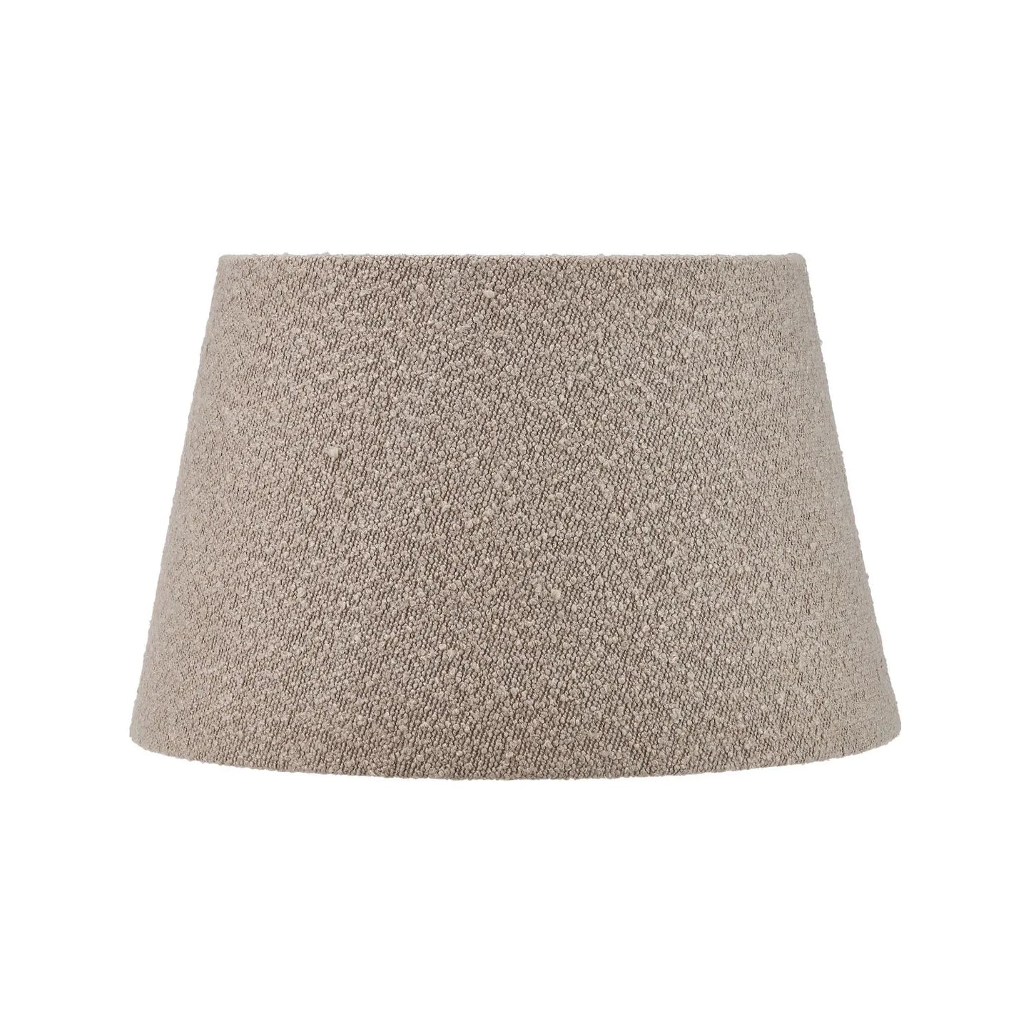 Beige Taupe Bouclé Tapered Lampshade with Teddy Textured Fabric – Cone-Shaped Light Shade for Ceiling Table & Floor Lamps 50cm/20in - Click Style