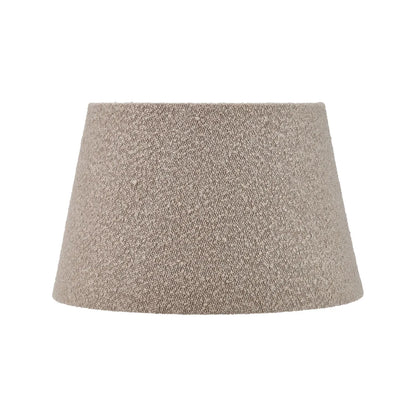 Beige Taupe Bouclé Tapered Lampshade with Teddy Textured Fabric – Cone-Shaped Light Shade for Ceiling Table & Floor Lamps 50cm/20in - Click Style