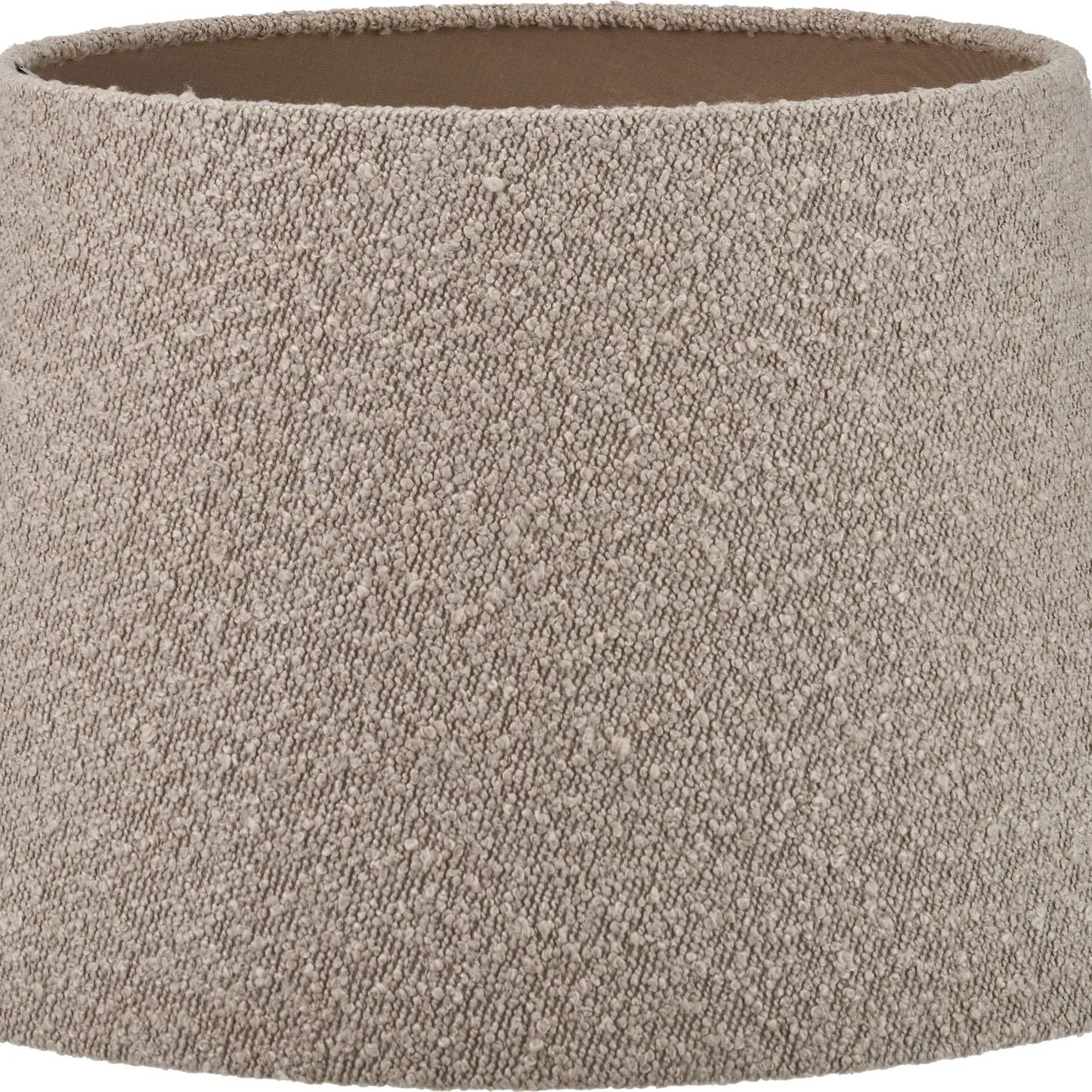 Beige Taupe Bouclé Tapered Lampshade with Teddy Textured Fabric – Cone-Shaped Light Shade for Ceiling Table & Floor Lamps 50cm/20in - Click Style