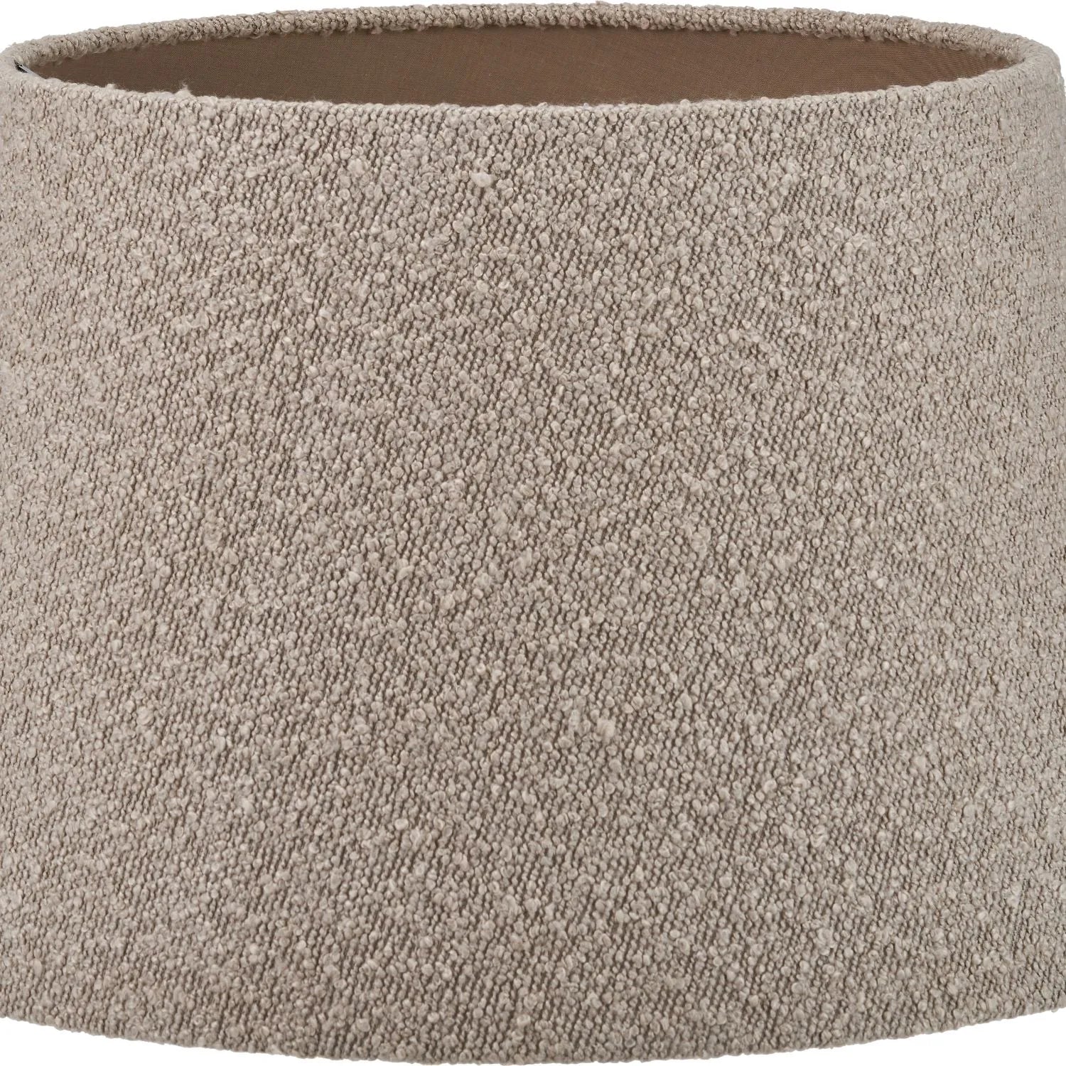 Beige Taupe Bouclé Tapered Lampshade with Teddy Textured Fabric – Cone-Shaped Light Shade for Ceiling Table & Floor Lamps 50cm/20in - Click Style