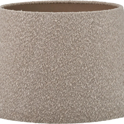 Beige Taupe Bouclé Tapered Lampshade with Teddy Textured Fabric – Cone-Shaped Light Shade for Ceiling Table & Floor Lamps 50cm/20in - Click Style