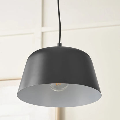 Black Adjustable Retro Pendant Ceiling Light with Metal Dome Shade – Modern Hanging Suspension Lamp 122x29x29cm | Click Style