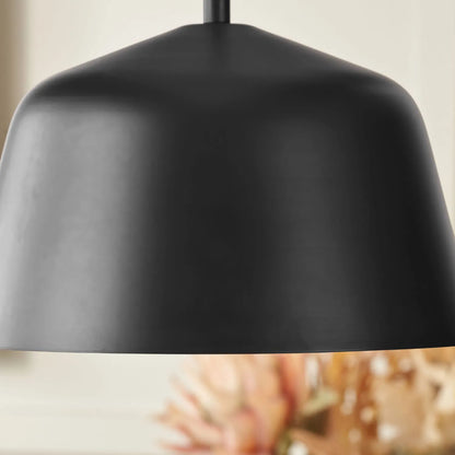 Black Adjustable Retro Pendant Ceiling Light with Metal Dome Shade – Modern Hanging Suspension Lamp 122x29x29cm | Click Style