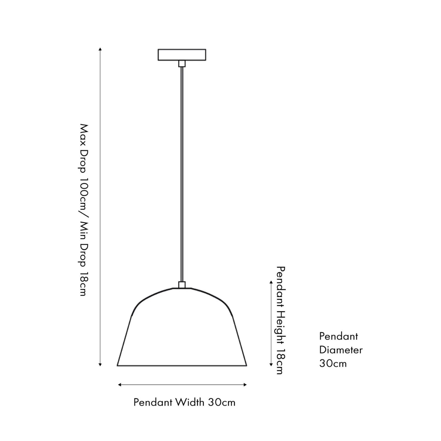 Black Adjustable Retro Pendant Ceiling Light with Metal Dome Shade – Modern Hanging Suspension Lamp Dimensions 122x29x29cm | Click Style