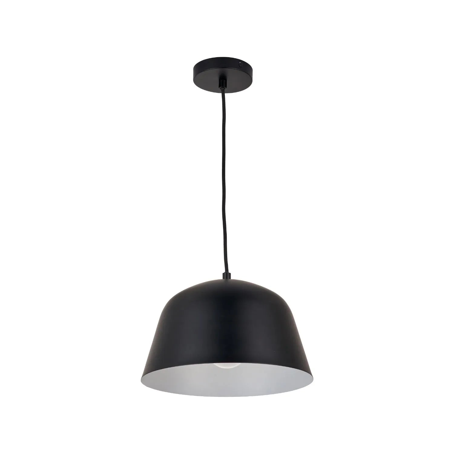 Black Adjustable Retro Pendant Ceiling Light with Metal Dome Shade – Modern Hanging Suspension Lamp 122x29x29cm | Click Style