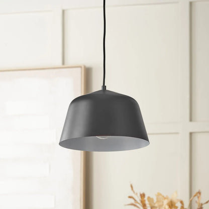 Black Adjustable Retro Pendant Ceiling Light with Metal Dome Shade – Modern Hanging Suspension Lamp 122x29x29cm | Click Style
